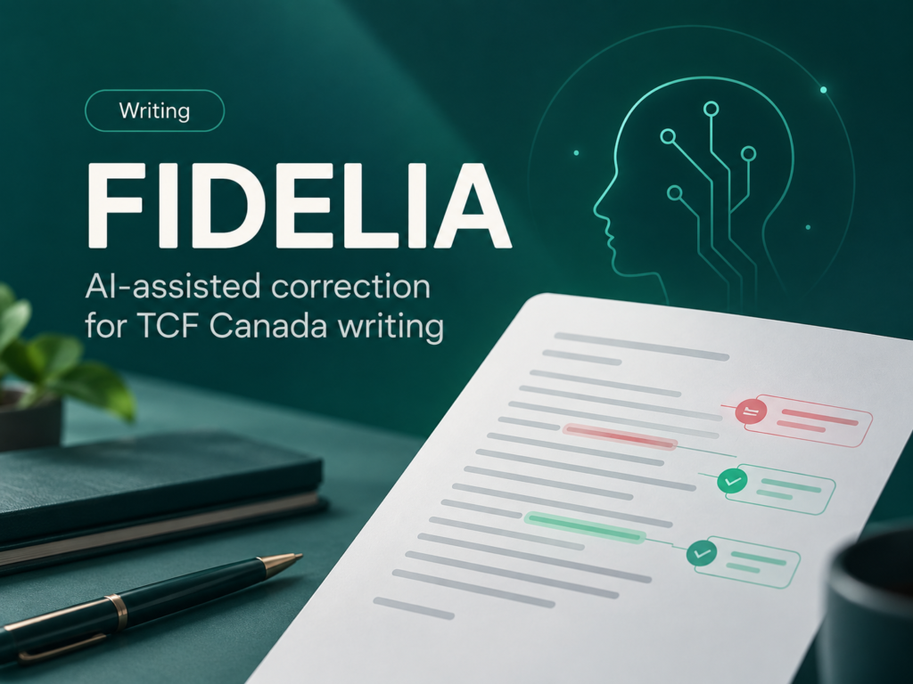 FIDELIA – AI-assisted correction for TCF Canada writing